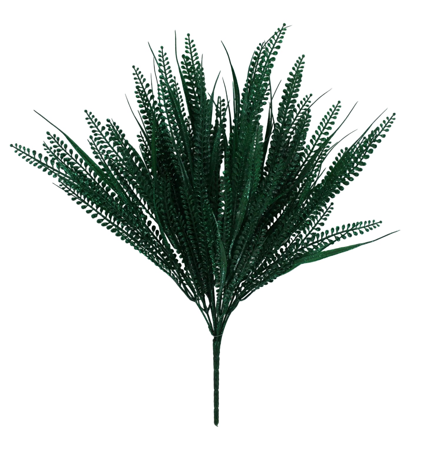 85797-GN | 20" | PLASTIC BUTTON FERN | GREEN