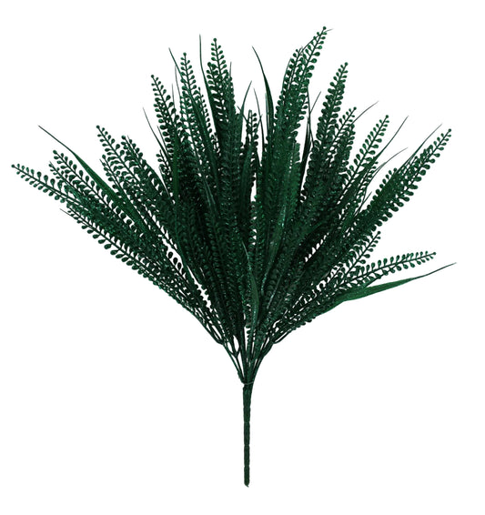 85797-GN | 20" | PLASTIC BUTTON FERN | GREEN