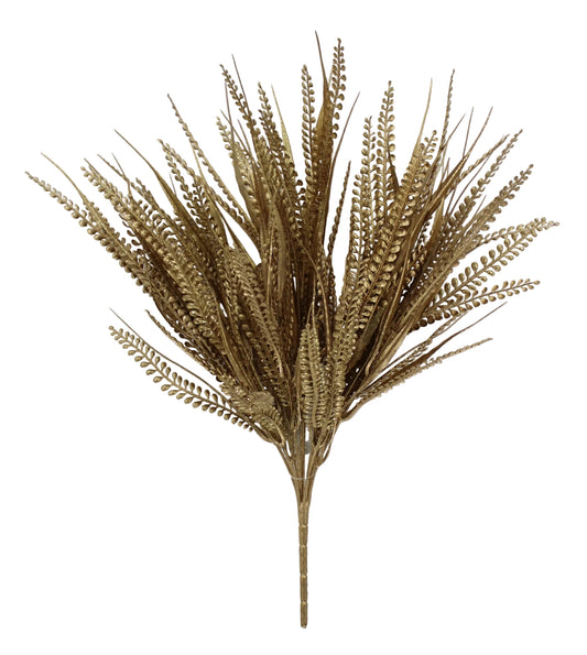 85797-GOLD | 20" | PLASTIC BUTTON FERN | GOLD
