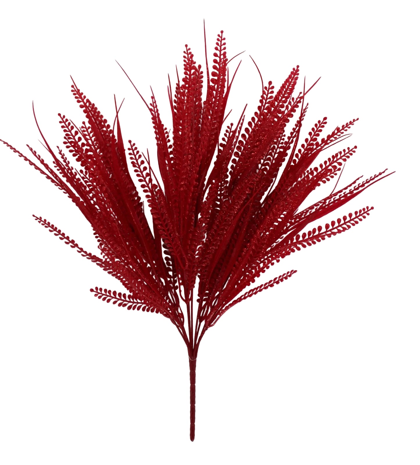 85797-RD | 20" | PLASTIC BUTTON FERN | RED