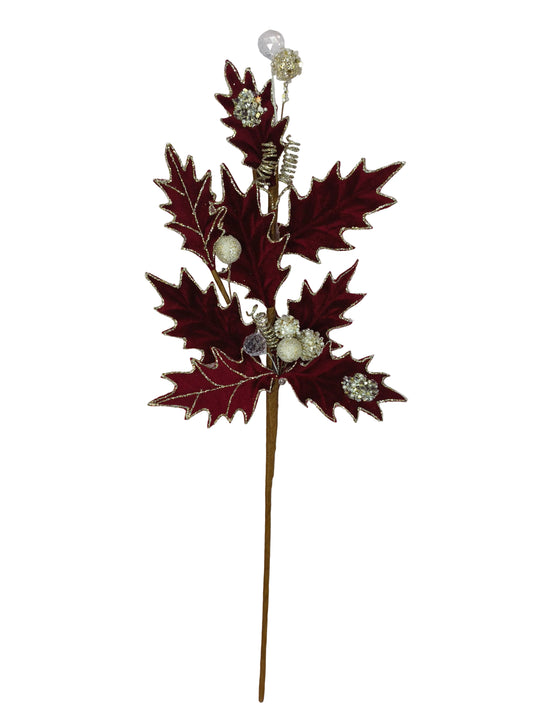 85855-BG | 25" | VELVET HOLLY BERRY | BURGUNDY