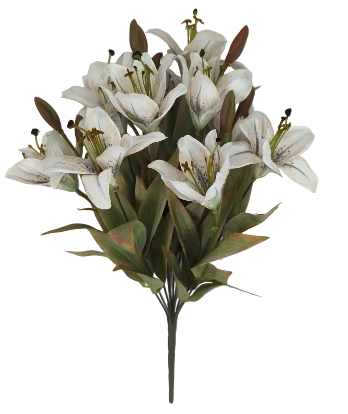 85860-BEIGE | 18" | SMALL LILY BUSH X12 | BEIGE