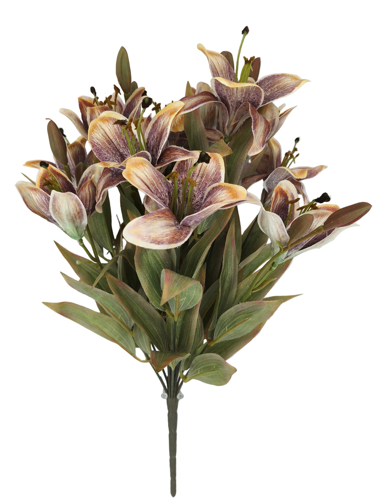 85860-MV | 18" | SMALL LILY BUSH X12 | MAUVE