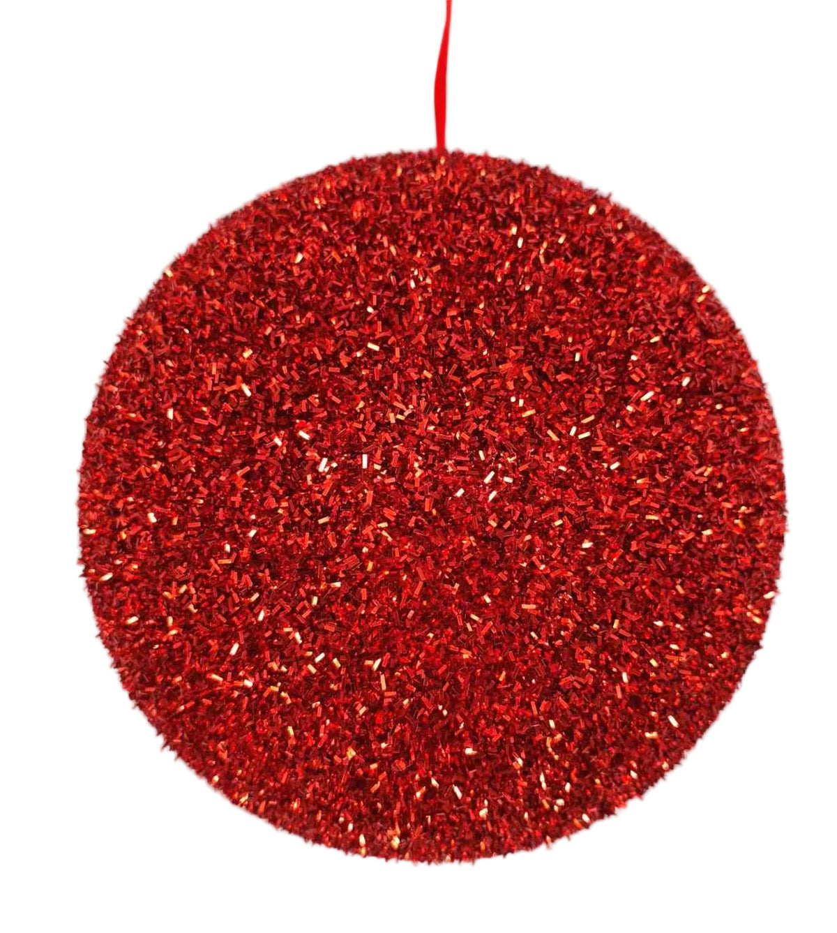 85915-RD | 9.5" | XMAS BALL HANGING | RED
