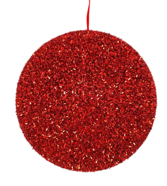85915-RD | 9.5" | XMAS BALL HANGING | RED