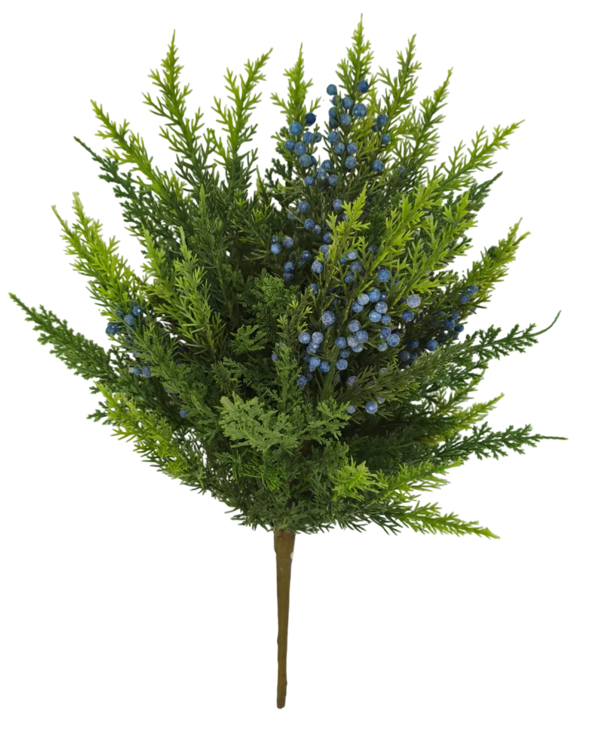 85952-BLGN | 19" | MIXED PINE BERRY BUSH | BLUE/GREEN