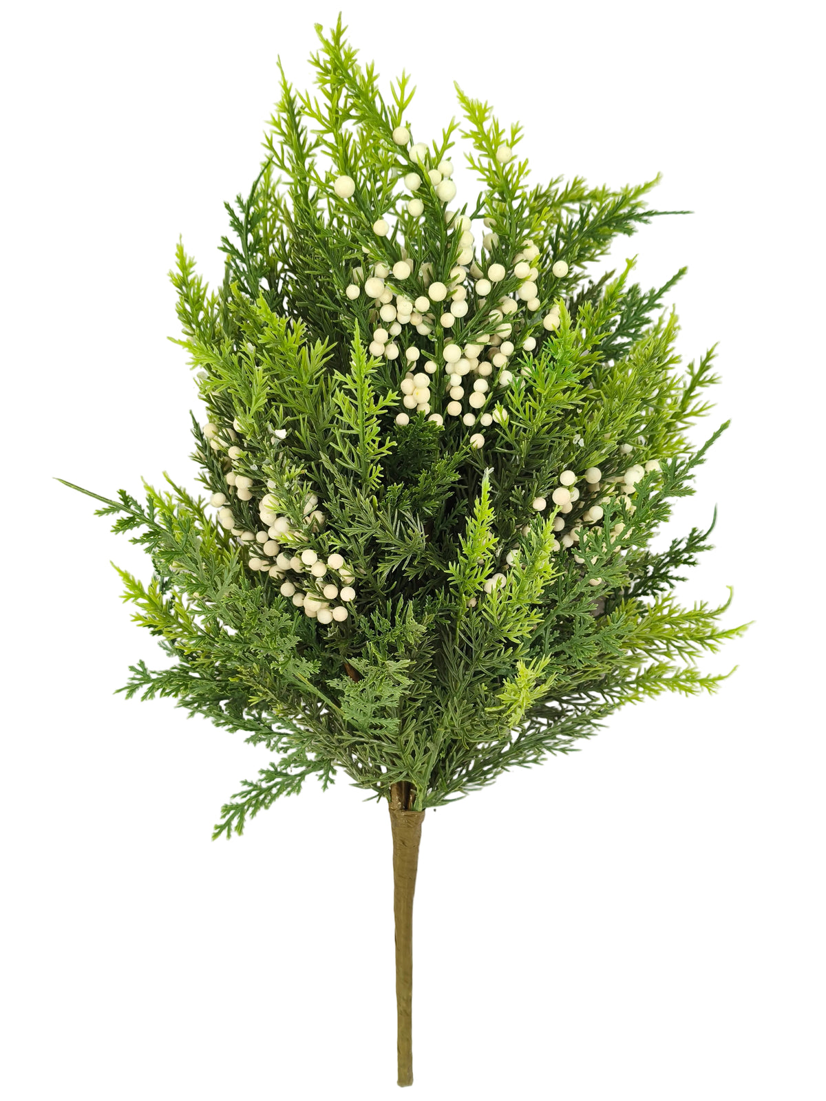 85952-CRGN | 19" | MIXED PINE BERRY BUSH | CREAM/GREEN