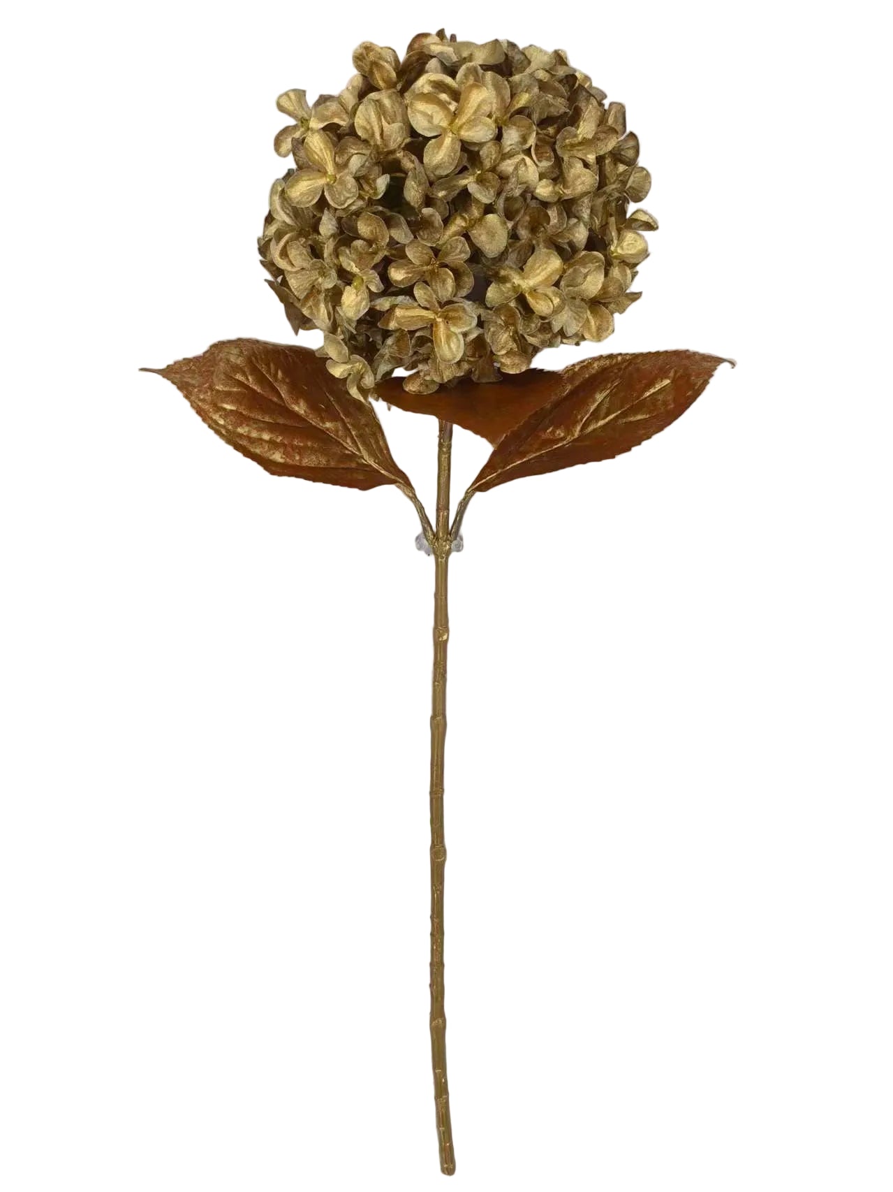 85984-GOLD | 27" | SINGLE HYDRANGEA SPRAY | GOLD