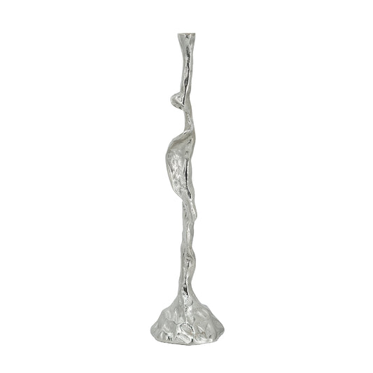86817 | 6.5"D x 25" | Large Aluminum Tree Branch Taper Holder | Silver
