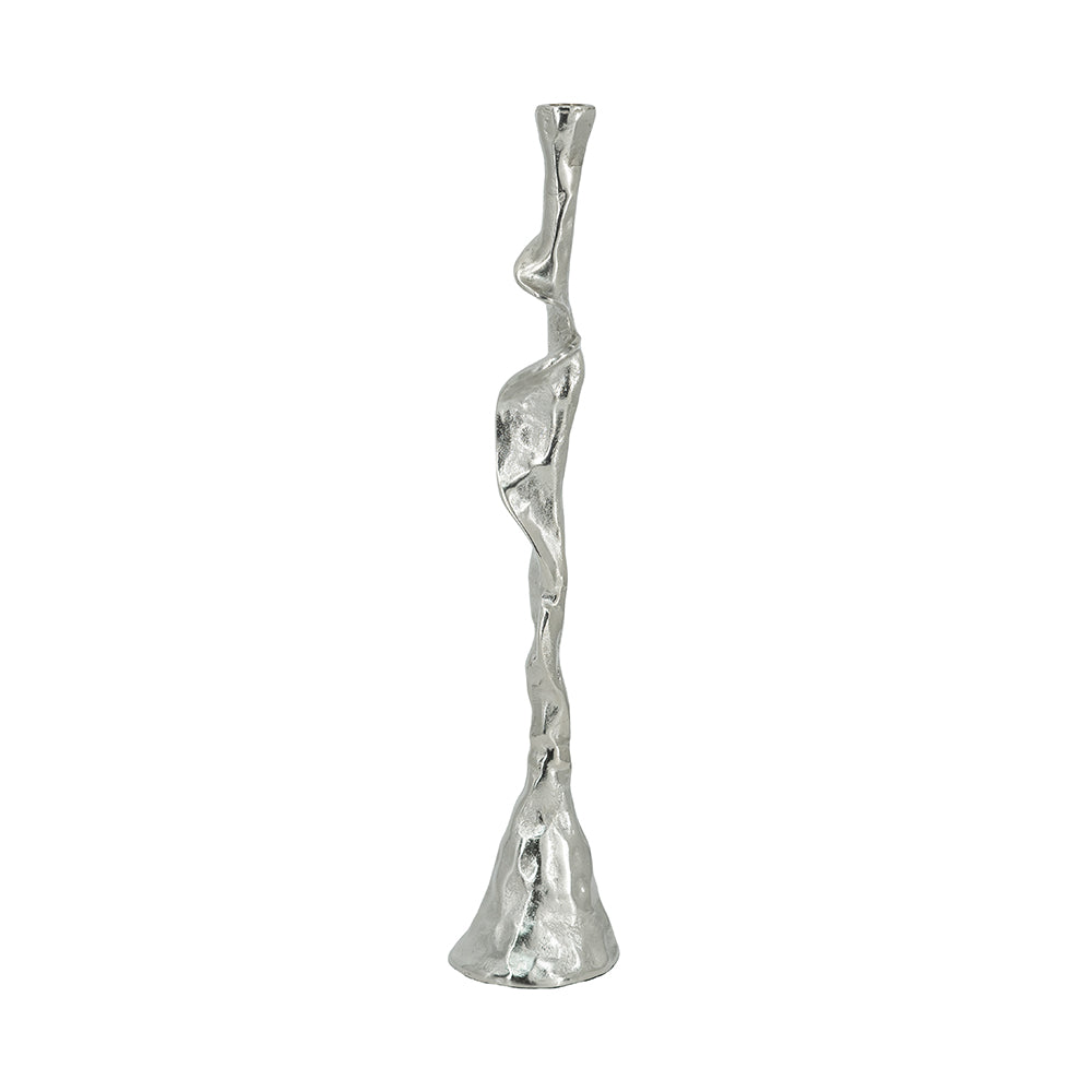86818 | 4.5"D x 21.5" | Large Aluminum Tree Branch Taper Holder | Silver