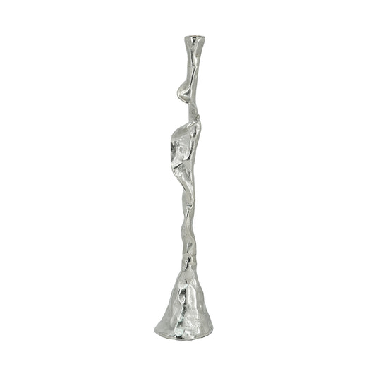86818 | 4.5"D x 21.5" | Large Aluminum Tree Branch Taper Holder | Silver