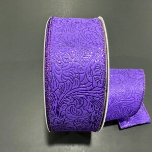 984240-11C  | 2.5" | PURPLE | FLOWER EMBOSSED | WATER RESISTANT | 50YD