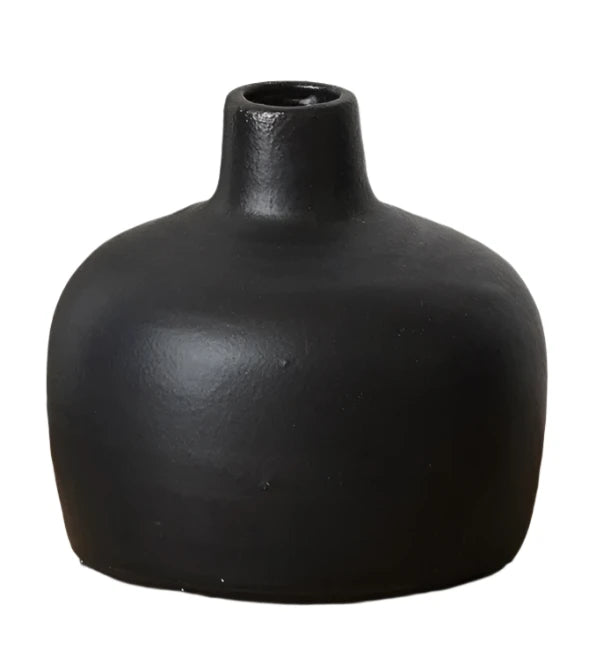 8PT1269 Lg Matte Black Vase - A&B Wholesale Market Inc