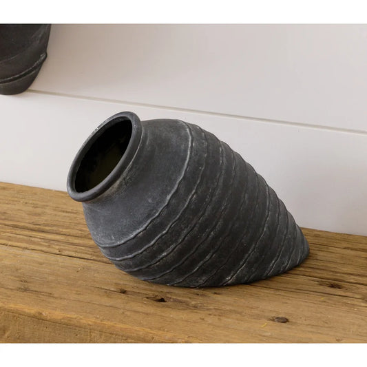 8PT1494 Black Terracotta Vase - A&B Wholesale Market Inc