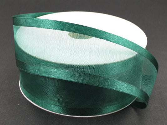 900809-07A | 1.5" | HUNTER GREEN | SATIN EDGE SHEER | 100Y