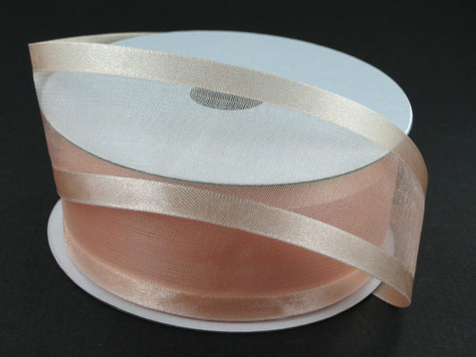 900809-23A  | 1.5" | PEACH | SATIN EDGE SHEER | 100Y