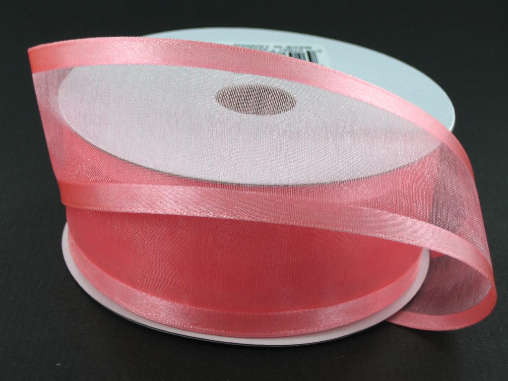 900809-46A | 1.5" | CORAL | SATIN EDGE SHEER | 100YD