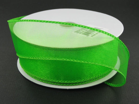 903409-09 | 1.5" | WIRED SHEER | LIME GREEN | 25YDS