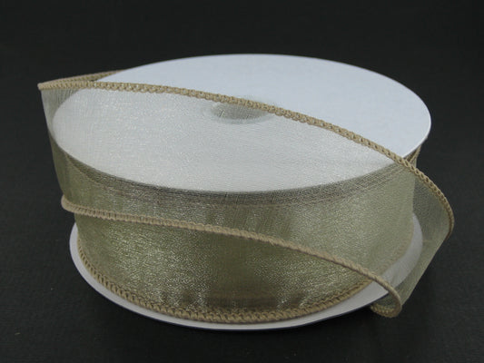 903409-35 | 1.5" | WIRED SHEER | TOFFEE | 25YDS - A&B Wholesale Market Inc