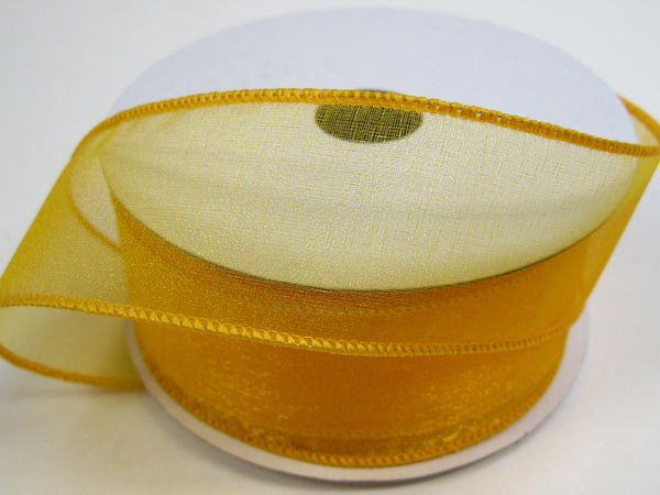 903409-49 | 1.5" | WIRED SHEER | SUNFLOWER | 25YDS - A&B Wholesale Market Inc