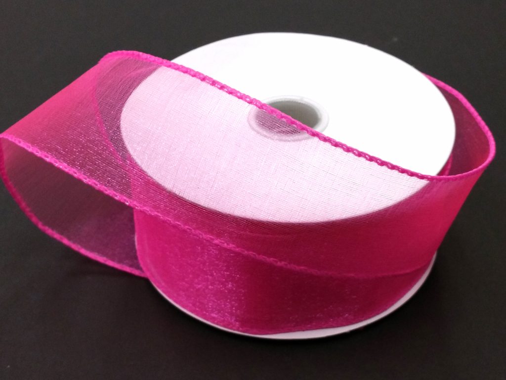 903409-50 | 1.5" | Wired Sheer | Neon Pink | 25yds