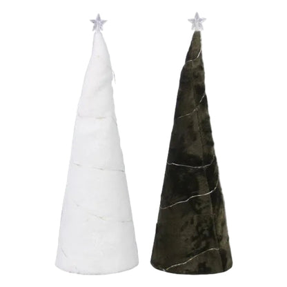 92118 | FABRIC CHRISTMAS TREE W/LED | 2 ASST. COLORS