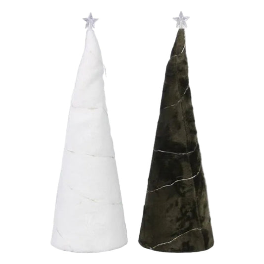 92118 | FABRIC CHRISTMAS TREE W/LED | 2 ASST. COLORS