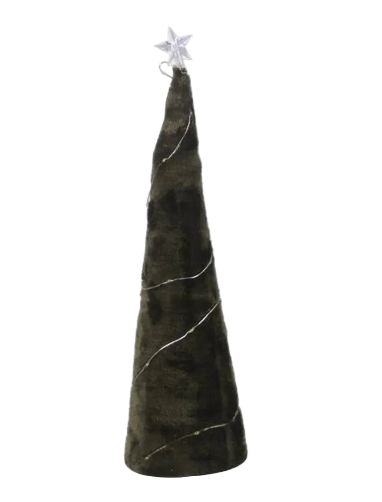 92119 | Fabric Christmas Tree w/Star Tree Topper & LED | 2 Asst. Colors