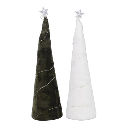 92119 | Fabric Christmas Tree w/Star Tree Topper & LED | 2 Asst. Colors