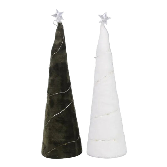 92119 | Fabric Christmas Tree w/Star Tree Topper & LED | 2 Asst. Colors