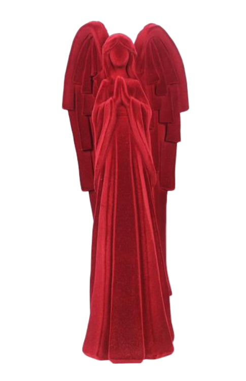 95501 | Resin Flocking Angel Tabletop | Red