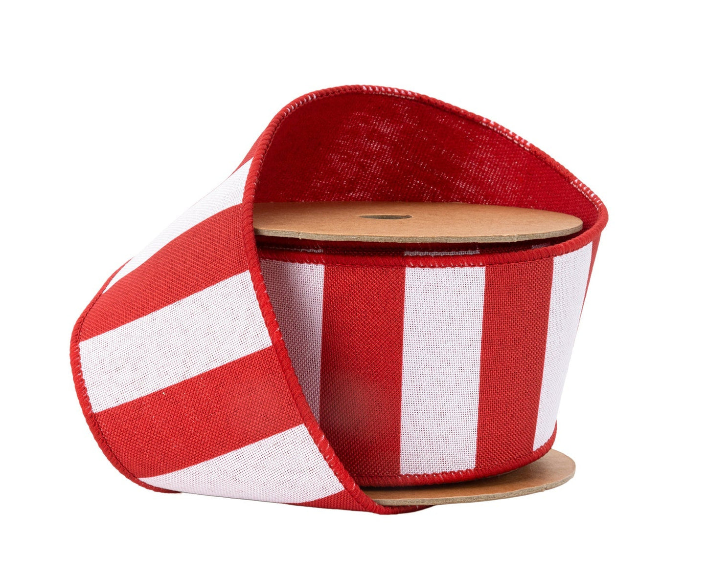 9555W-250-63E | 2.5" | Cabana Horizontal Stripe | Red | 10yds