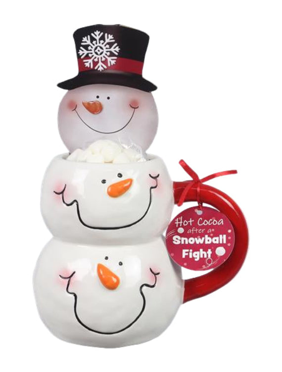 95611 | Snowman Mug w/ Hot Cocoa Mix | Ceramic