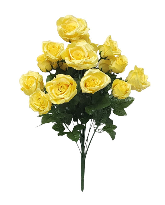 95842 | ROSE/BUD BUSH X18 | YELLOW