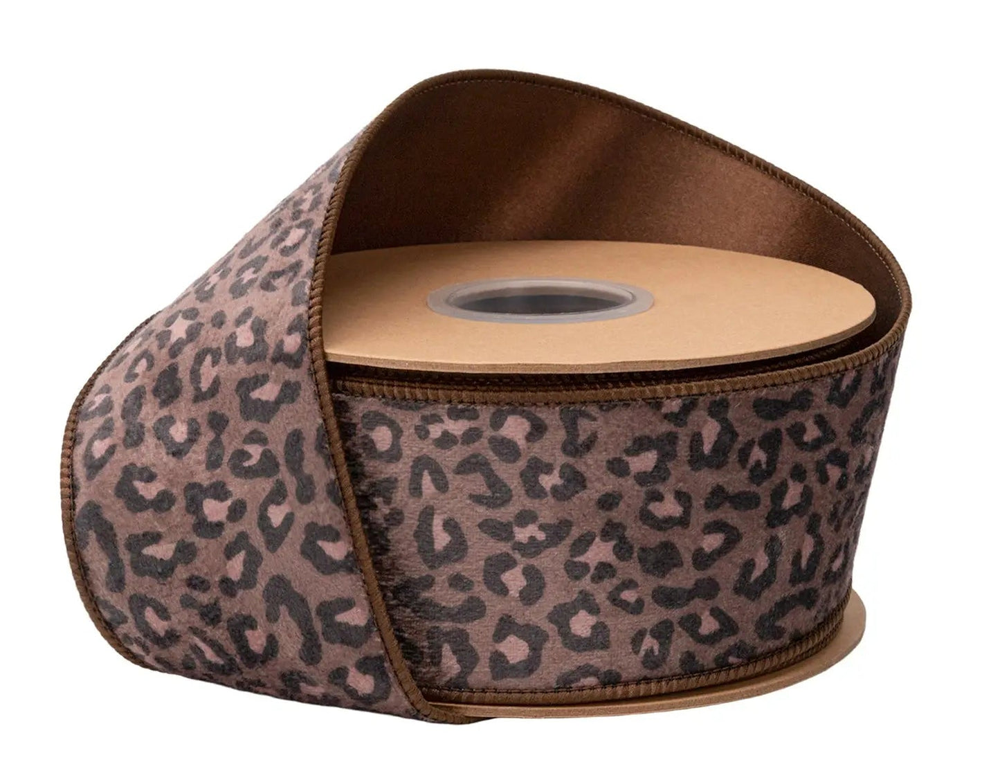 9720W-850-63E | 2.5" | Animal Print on Brown w/Brown Backing | 10yds