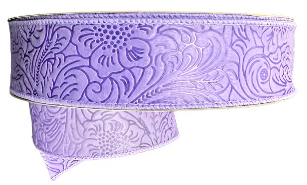 984209-30C | 1.5" | FLOWER EMBOSSED | LAVENDER | WATER RESISTANT | 50YD