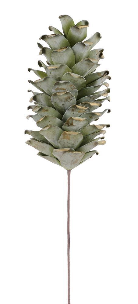 XD330886 | 18"H x 5"Dia | Eva Pinecone Pick, 32"Oal | Green/Gold