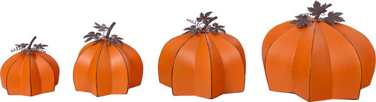 A24182 | Large Metal Orange Pumpkins | 4pcs/Set