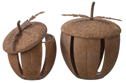 A26031 | Metal Acorn Container | 2pcs/Set