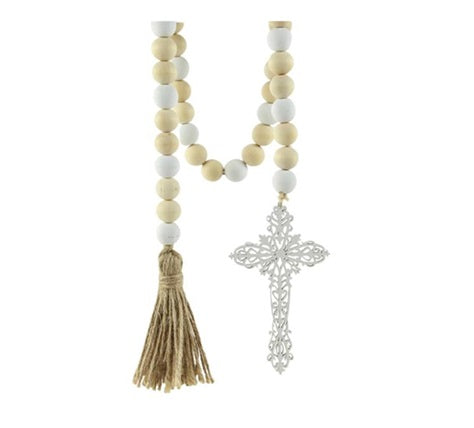 AW969727 Bead Garland w/Cross Tassels