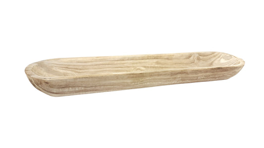 AW9815 | 36"L | Paulownia Oval Dough Bowl | Natural