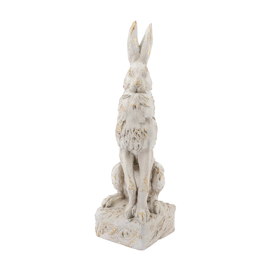 B0015 | Large Magnesium Rabbit Figurine w/Antique White Finish