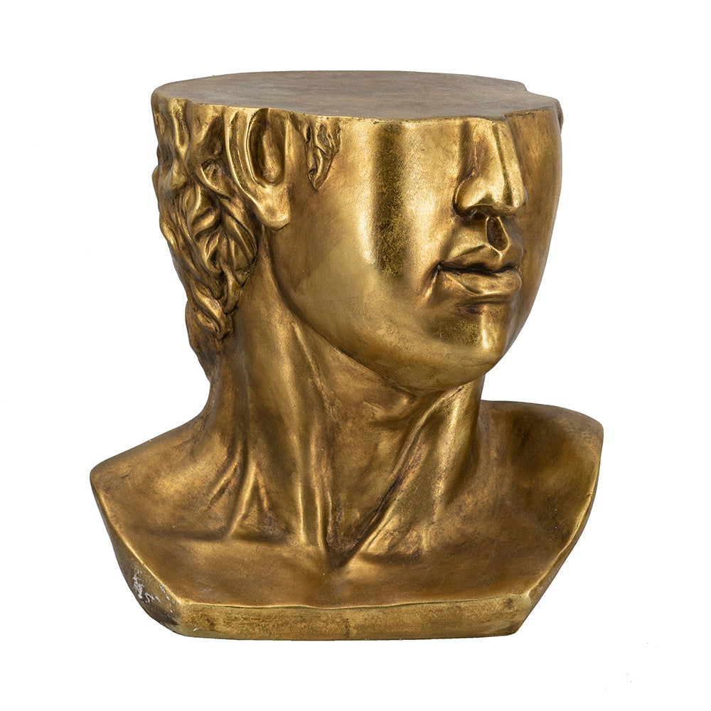 B8967 | Magnesium Side Table with Classical Gold Bust Design