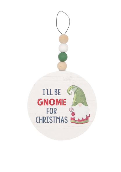 C20063 | Wood Gnome Bead Ornament
