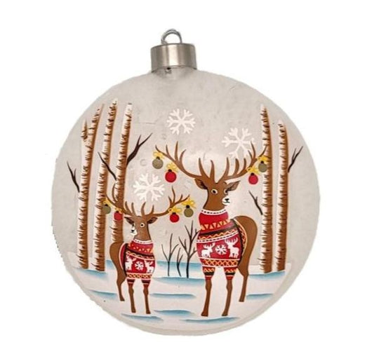 C21461 Large Deer Glow Ornament