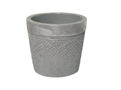 C21471 | RESIN SNOWFLAKE CROSS PATTERN PLANTER | 3ASST. COLORS