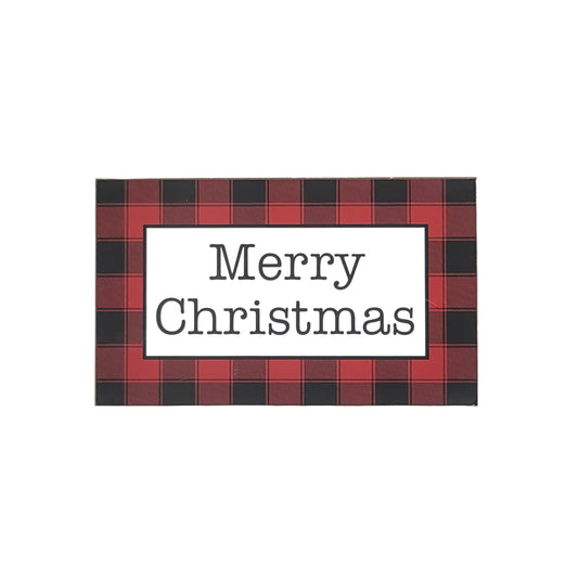 C22223 | Merry Xmas Block | Red/Black | 2 Assorted Styles