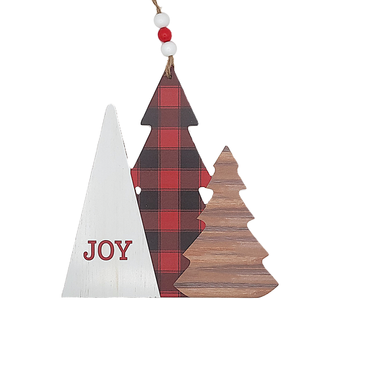 C22227 | Joy Triple Tree/Snowman | Red/Black