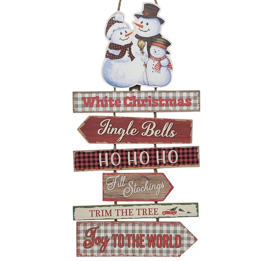 C22243 Snowman Xmas Words Hanger