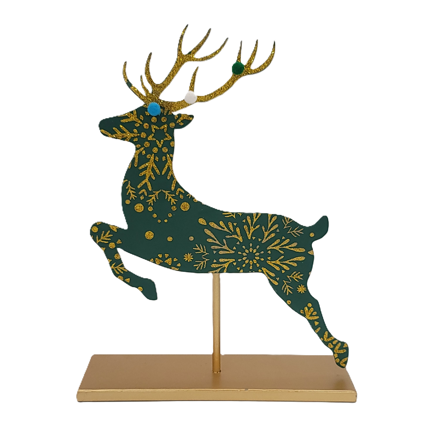 C22409 | Leaping Deer Stand | White/Red/Green - A&B Wholesale Market Inc